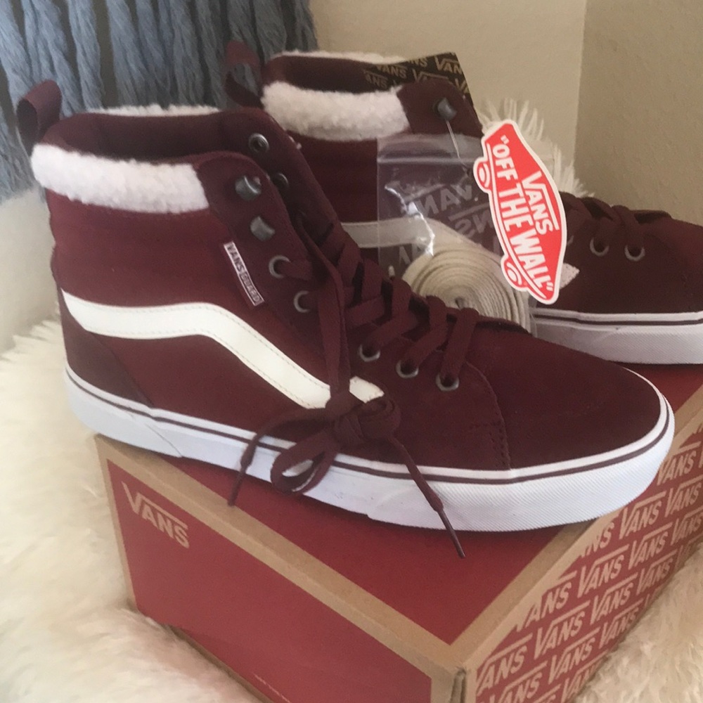 Vans Burgundy Suede Filmore shoes 9.0 - Picture 2 of 4